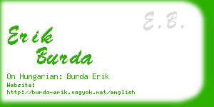 erik burda business card